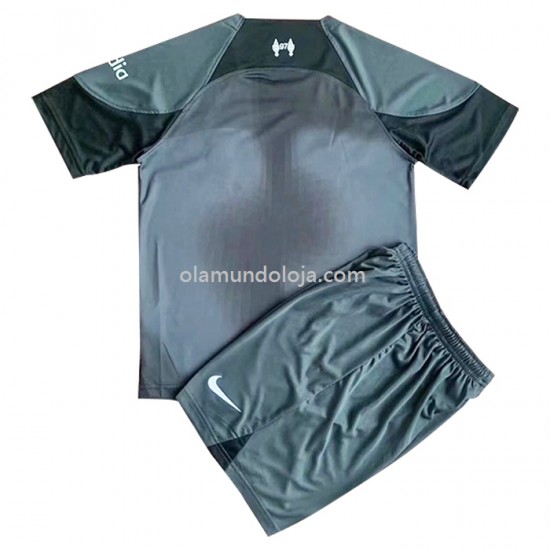 Camisola Liverpool Criança Equipamento Segundo 2022-2023 Manga Corta